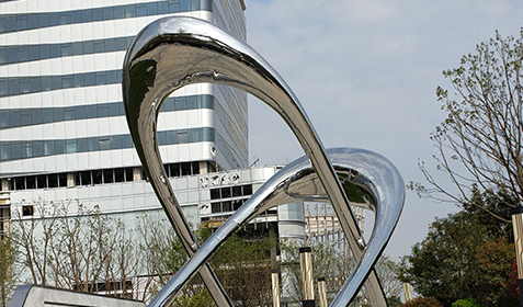 浦東外高橋標(biāo)志性不銹鋼雕塑