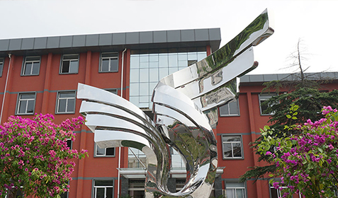 吳江志存外國語學(xué)校入口標(biāo)志不銹鋼雕塑