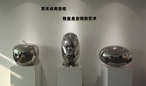 藝術展廳不銹鋼小品雕塑