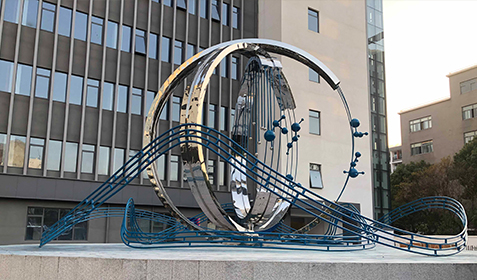 上海云橋科創(chuàng)灣醫(yī)藥產(chǎn)業(yè)集群不銹鋼雕塑